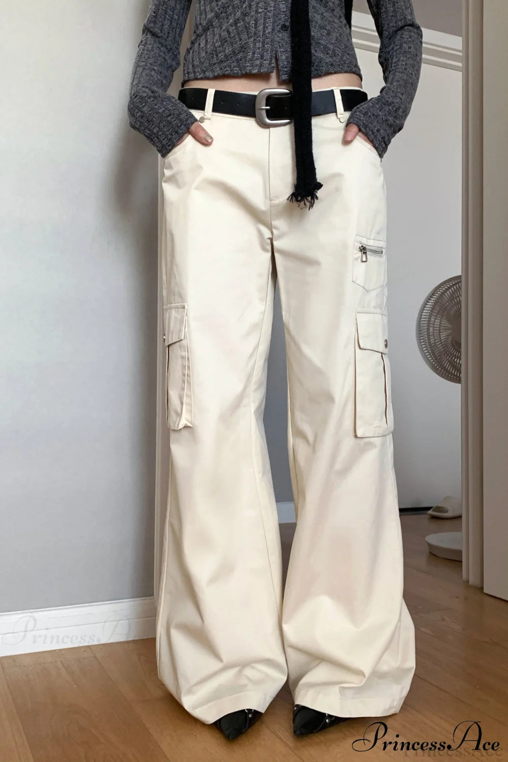 High Waist Loose Multi-Pocket Pant