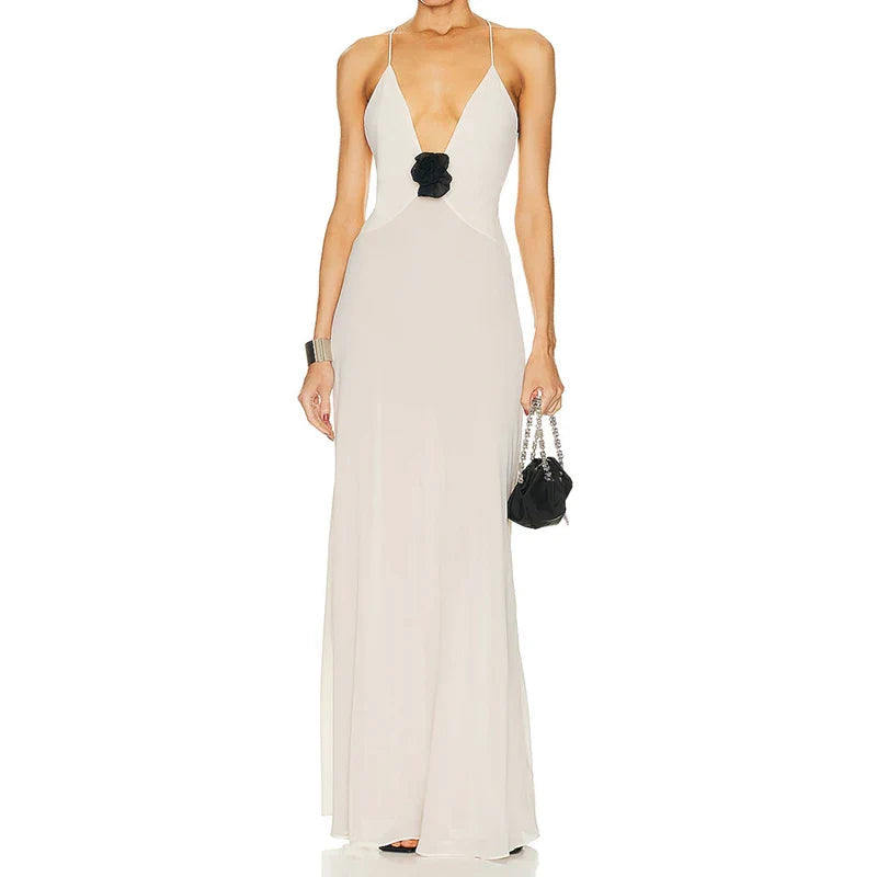 Backless Spaghetti Strap Chic Club Party Maxi Dress