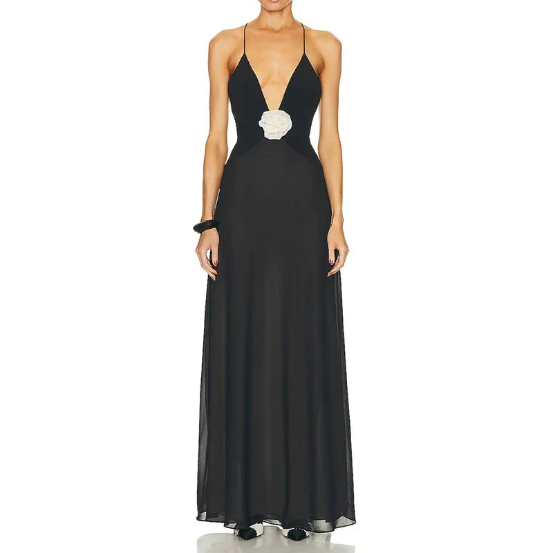 Backless Spaghetti Strap Chic Club Party Maxi Dress