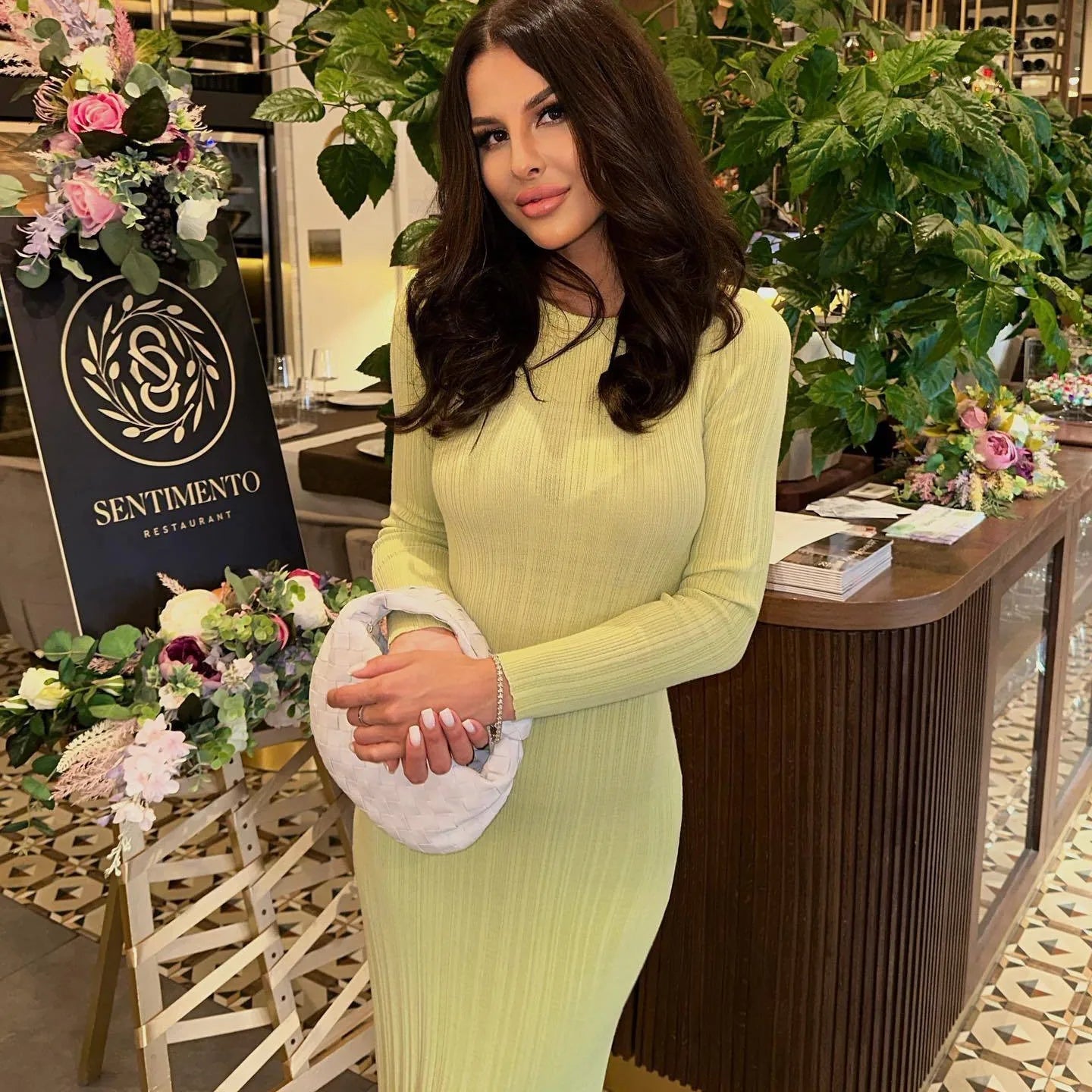 Long Sleeve Knit High Waist Casual Elegant Maxi Dress