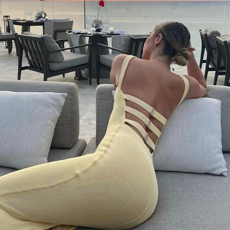 Fit Wrap Bodycon Knitted Long Club Party Maxi Dress