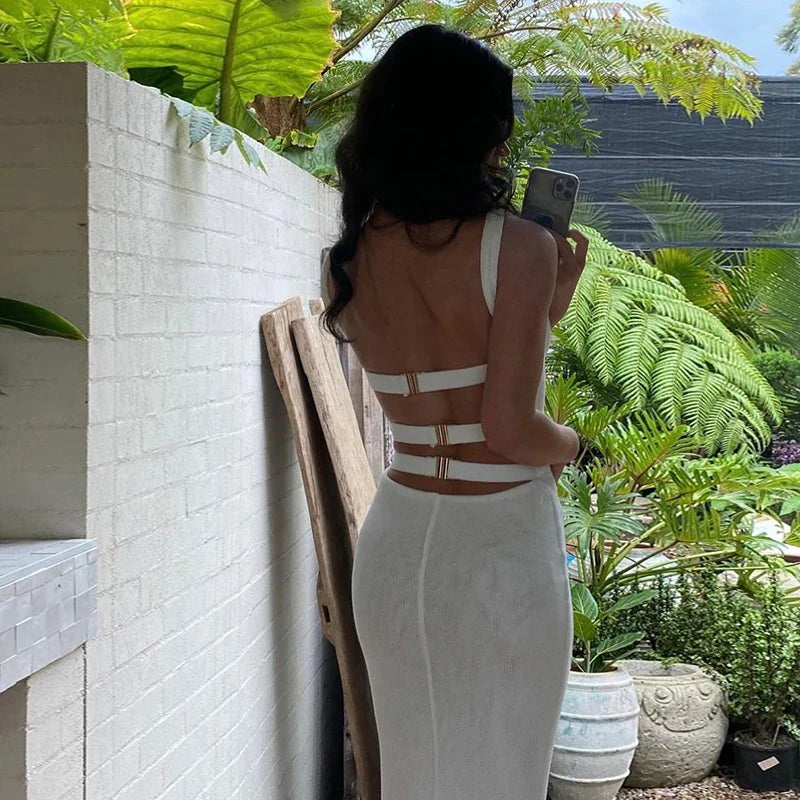Fit Wrap Bodycon Knitted Long Club Party Maxi Dress