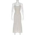 V Neck Sleeveless Backless Evening Maxi Dress
