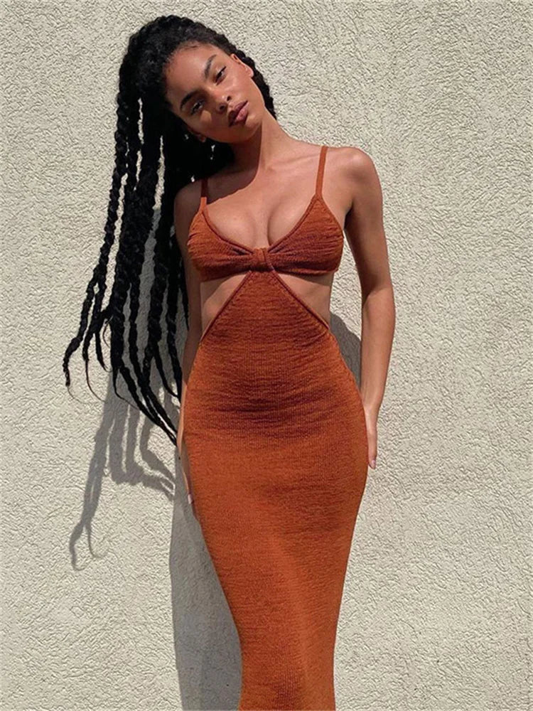 Bandage Party Sleeveless Backless Summer Maxi Dress