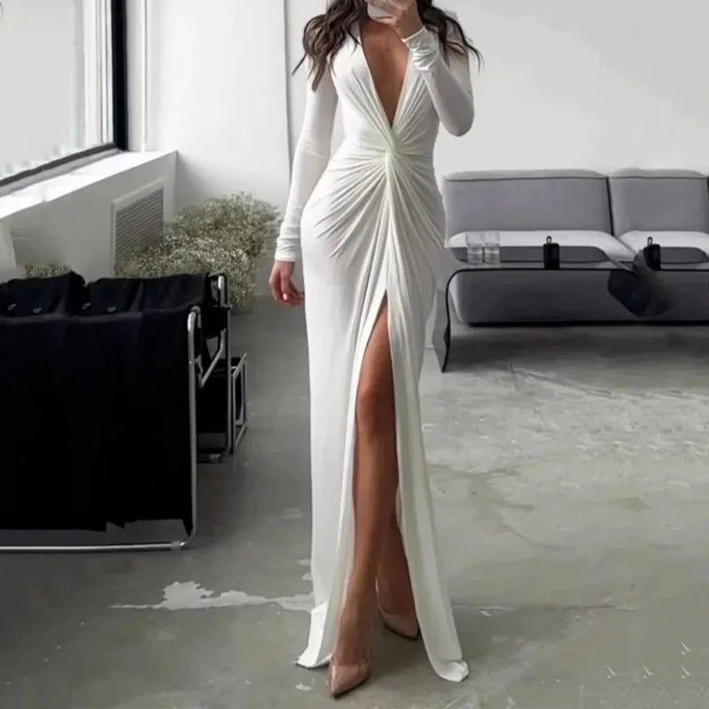 Deep V Bodycon Elegant Prom Party Mini Dress