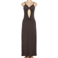Cutout Backless Sleeveless Split Bodycon Maxi Dress
