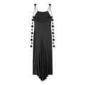 Flower Tassel Sleeveless Sling Party Backless Maxi Dress