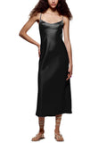 Low Cut Bodycon Spaghetti Strap Sleeveless Streetwear Maxi Dress