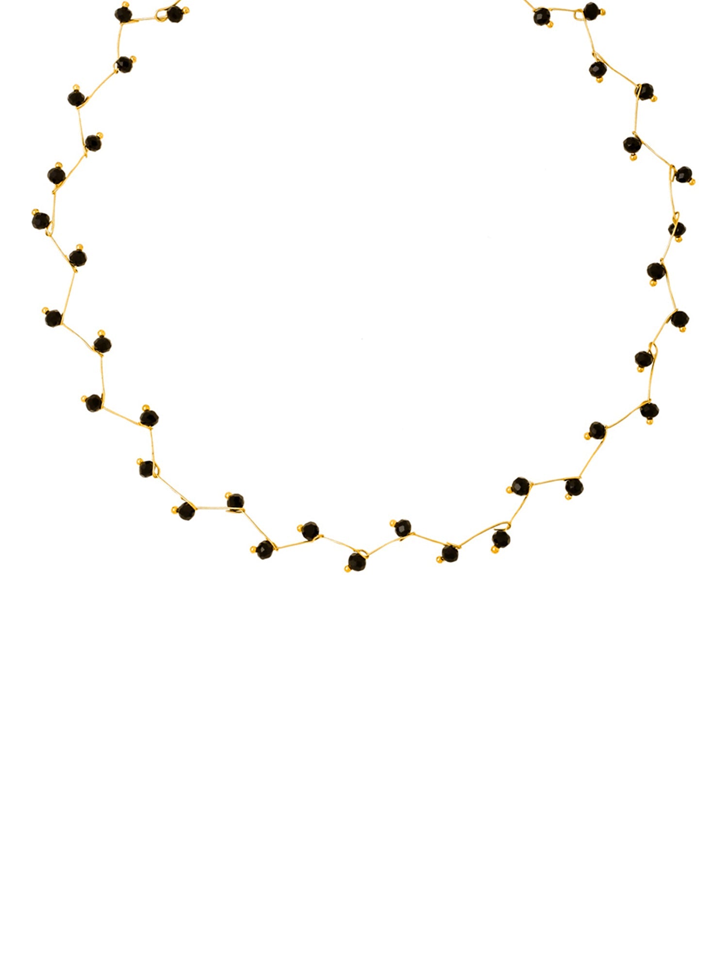 Black Stone Fashion Gold Choker Necklace