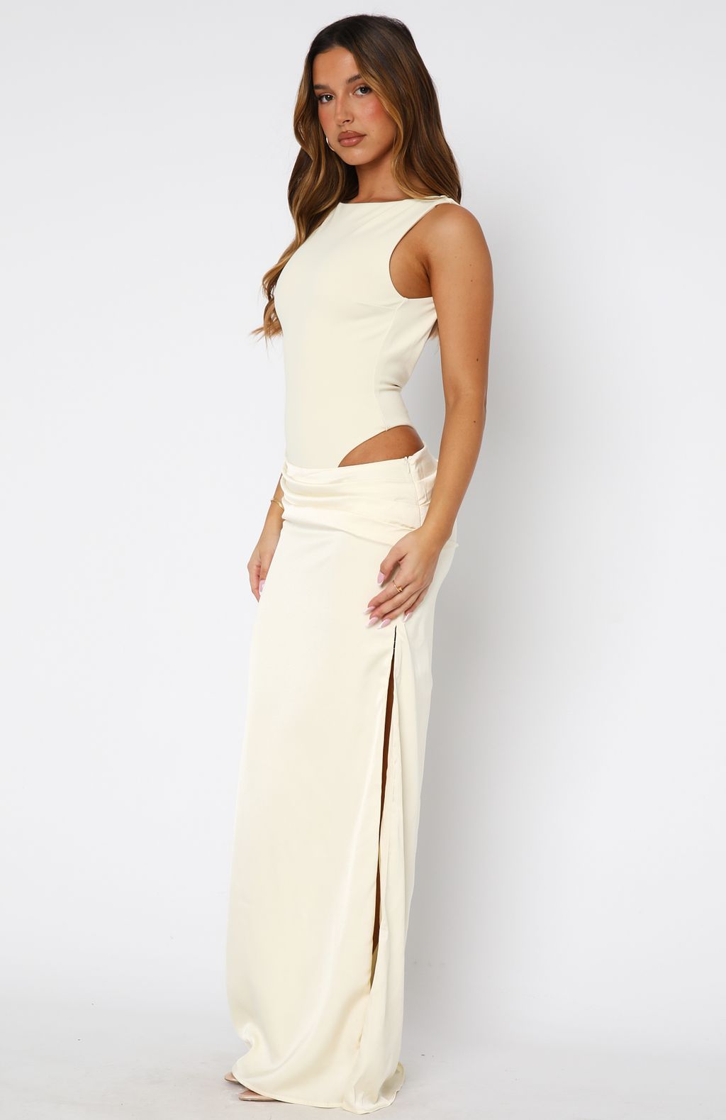 Lemon Moonlight Muse Chic Maxi Dress