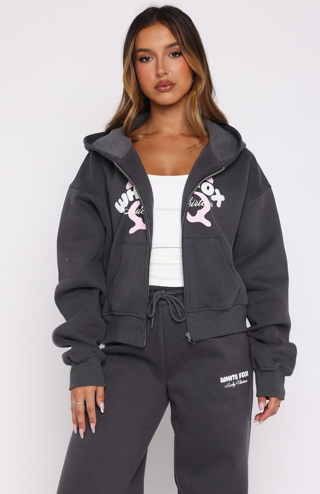 Lucky Thirteen Audrina Boxy Volcanic Hoodie