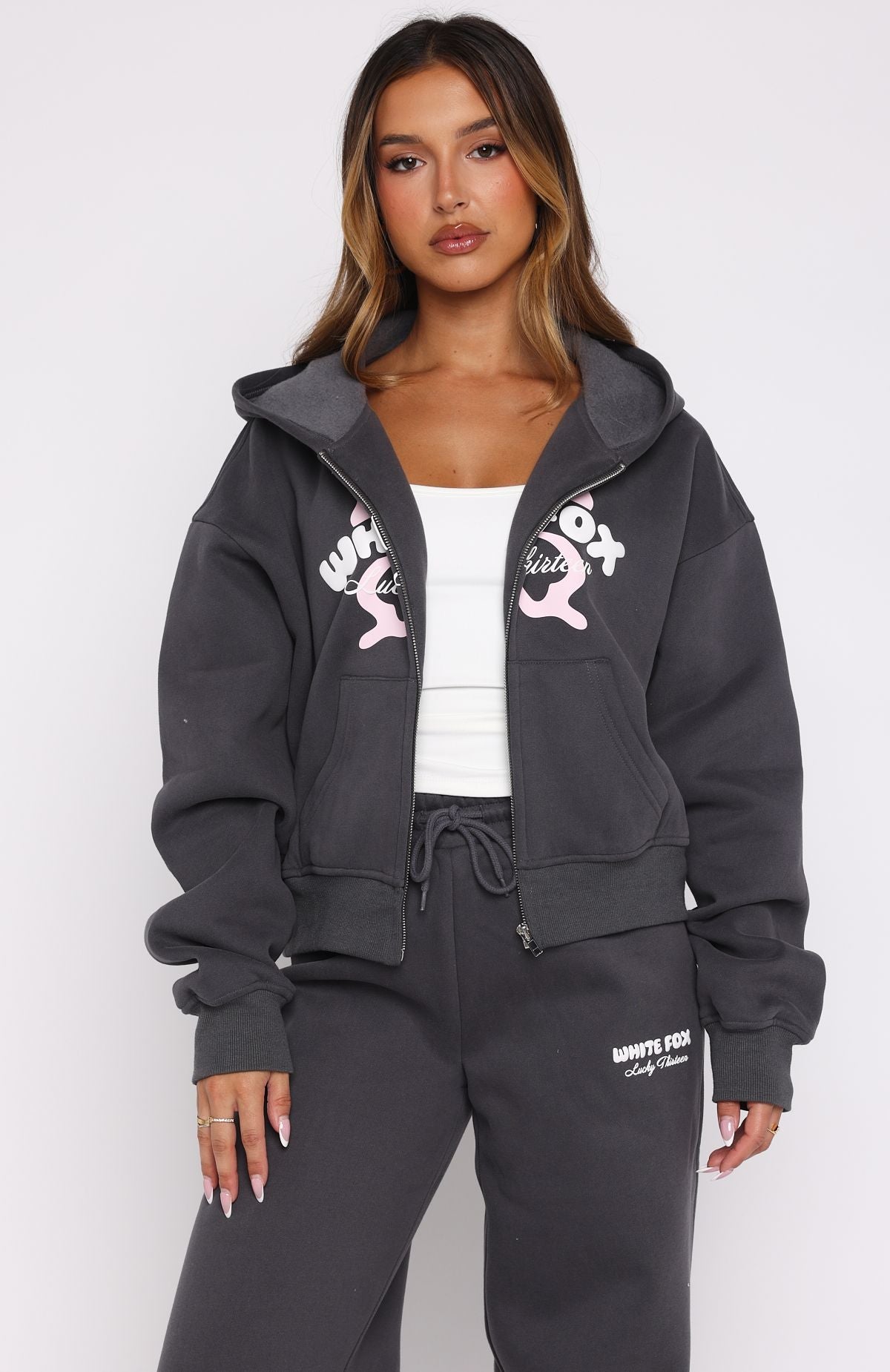 Lucky Thirteen Audrina Boxy Volcanic Hoodie