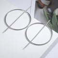 Circle Bar Large Stud Earring