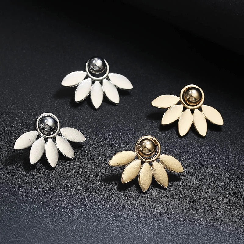 Lotus Petal Ear Jacket Earring