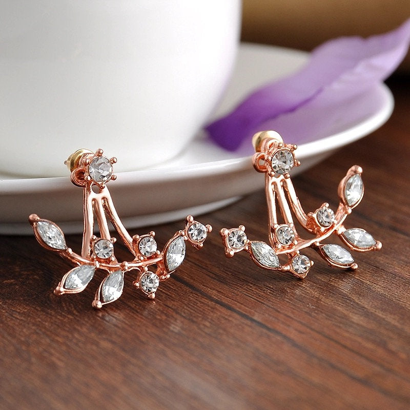 Clear Crystal Ear Jacket Earring
