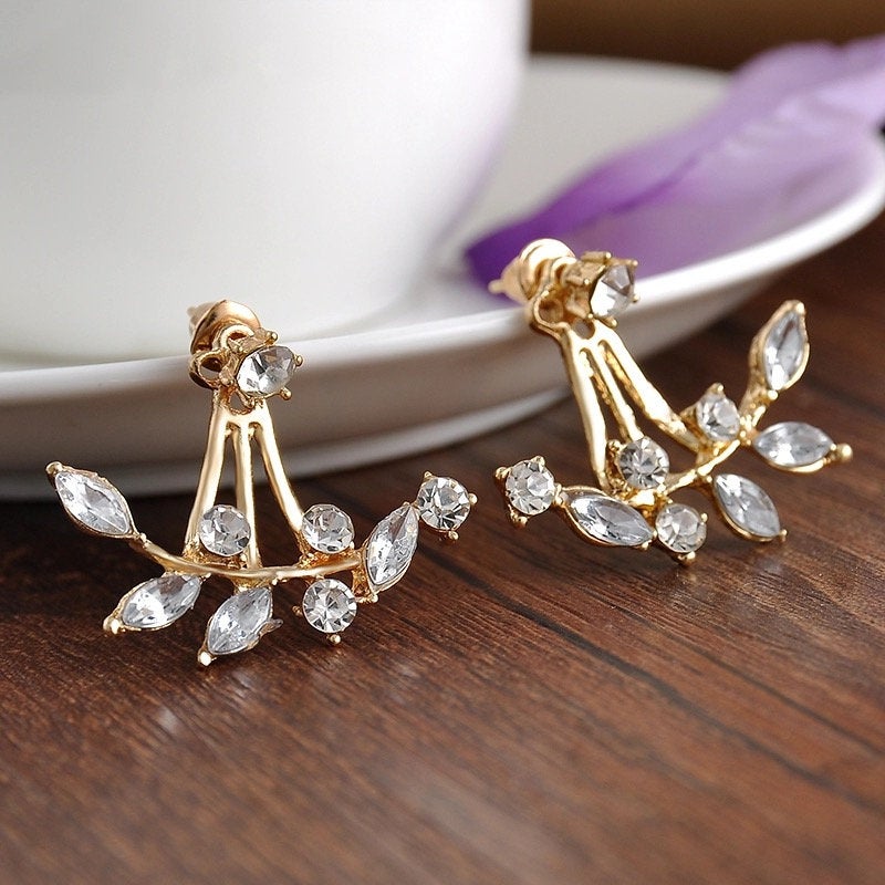 Clear Crystal Ear Jacket Earring