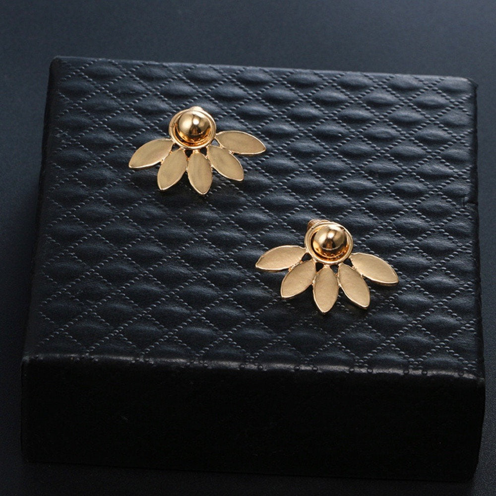 Lotus Petal Ear Jacket Earring