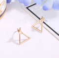 Triangle Silver Ear Jacket Earring