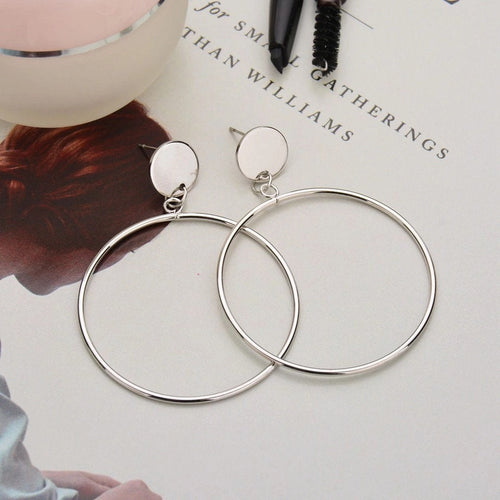 Statement Stud Dangle Hoop Earring