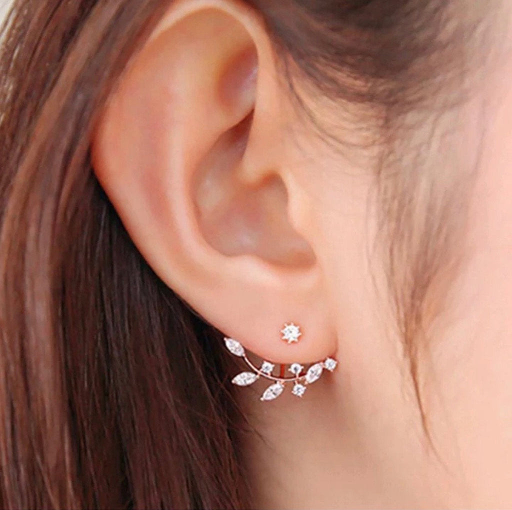 Clear Crystal Ear Jacket Earring