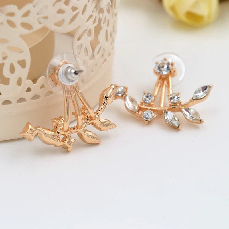 Clear Crystal Ear Jacket Earring