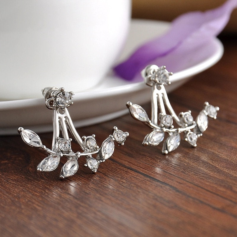 Clear Crystal Ear Jacket Earring