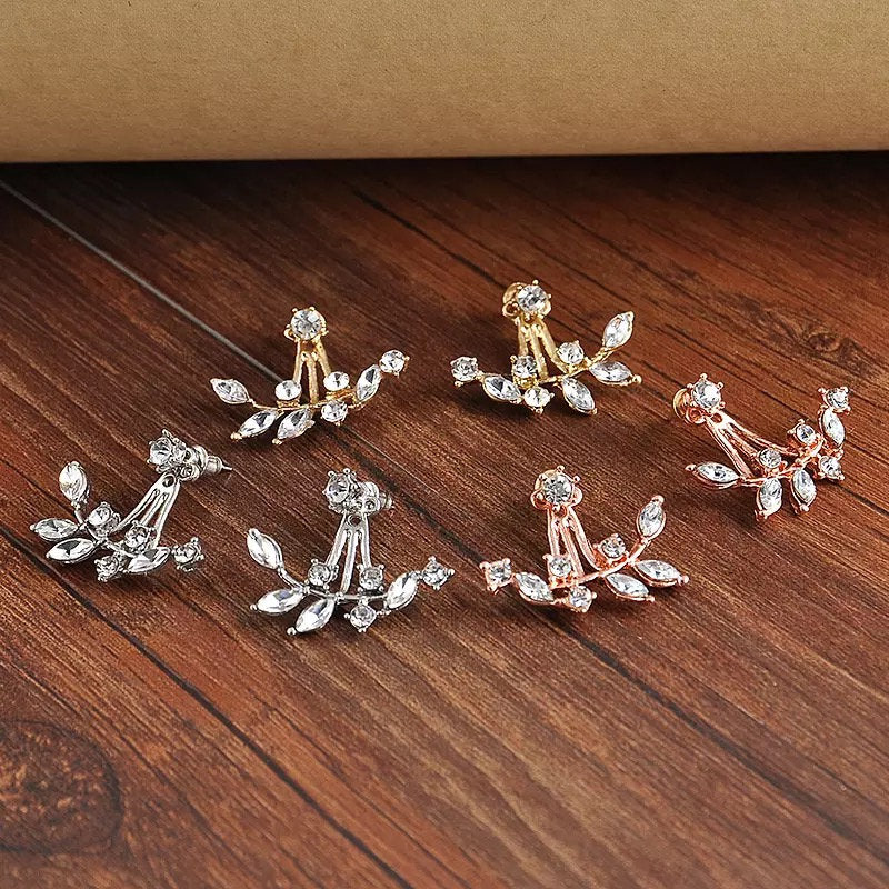 Clear Crystal Ear Jacket Earring
