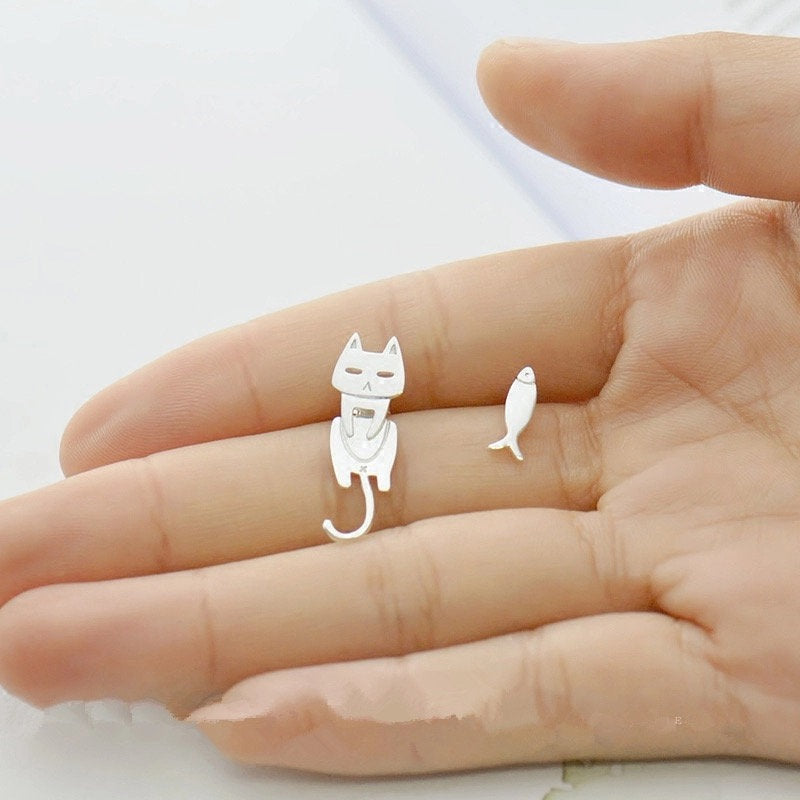 Cat Fish Cute Earring