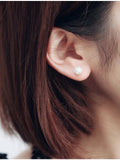 Textured Dandelion Stud Earring