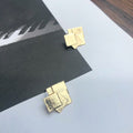 Layered Square Metal Earring
