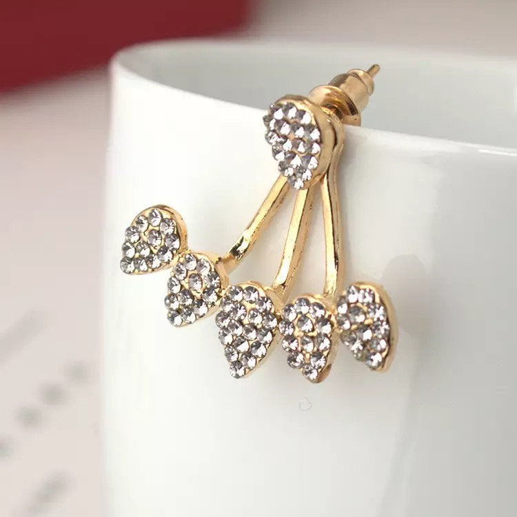 Crystal Teardrop Ear Threader Earring