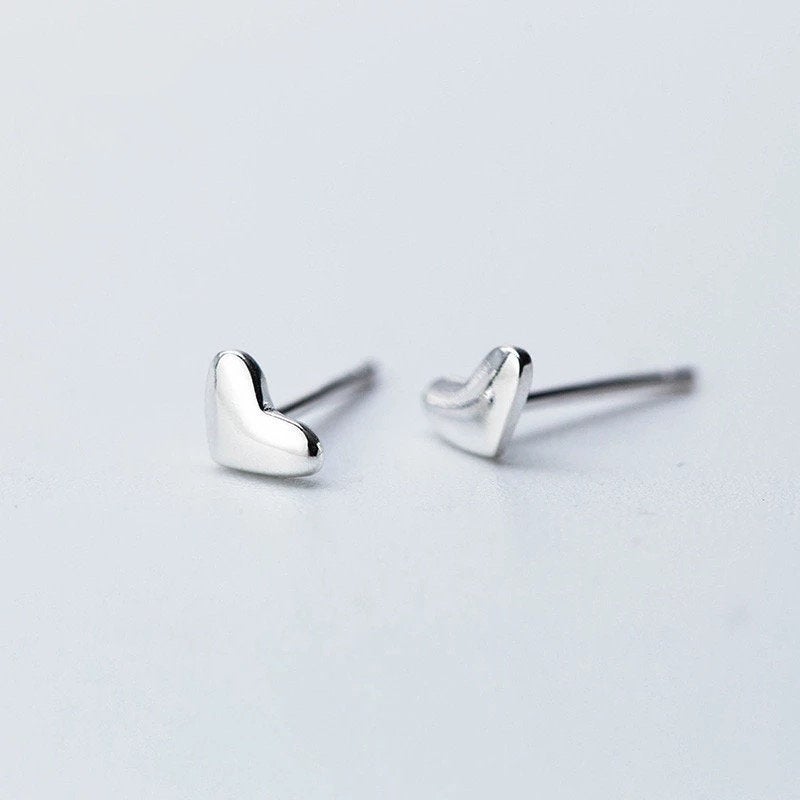 Tiny Heart Minimalist Stud Earring