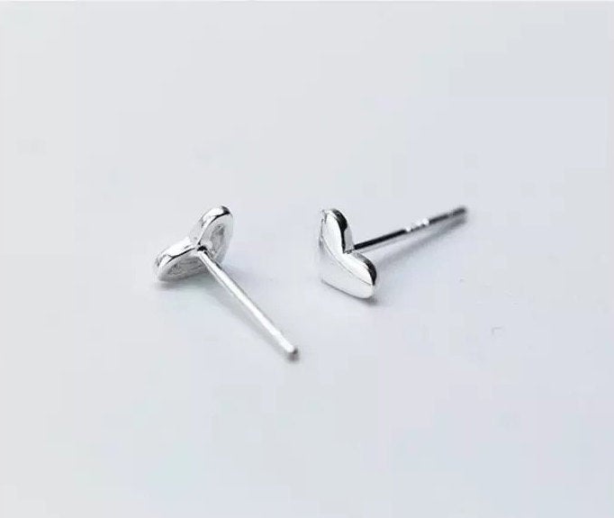 Tiny Heart Minimalist Stud Earring