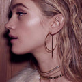 Dangle Bar Open Hoop Earring