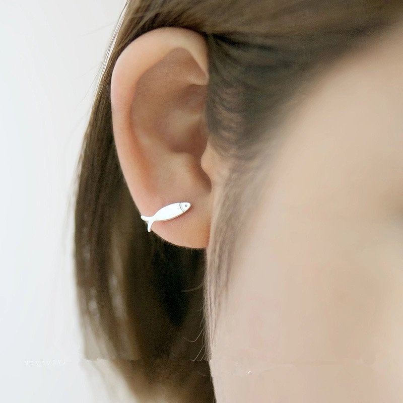 Cat Fish Cute Earring