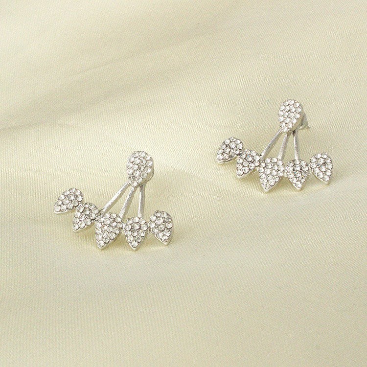 Crystal Teardrop Ear Threader Earring