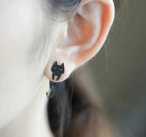 Cat Fish Cute Earring