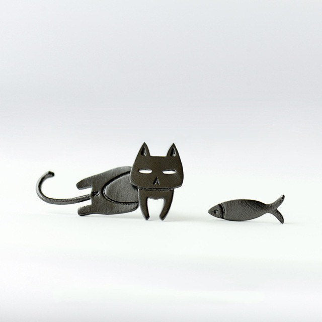 Cat Fish Cute Earring