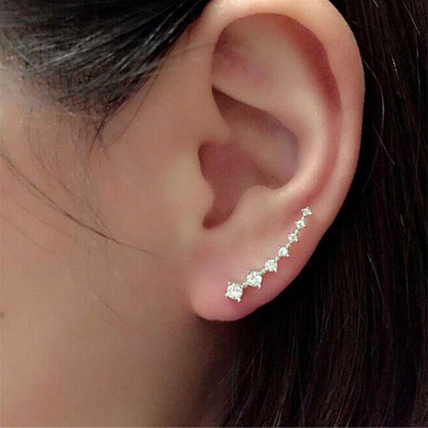 Crystal Ear Climber Earring