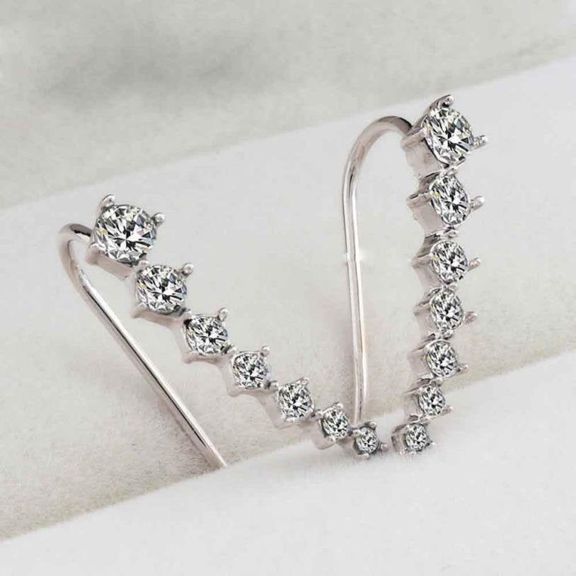 Crystal Ear Climber Earring