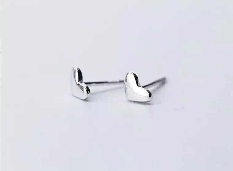 Tiny Heart Minimalist Stud Earring