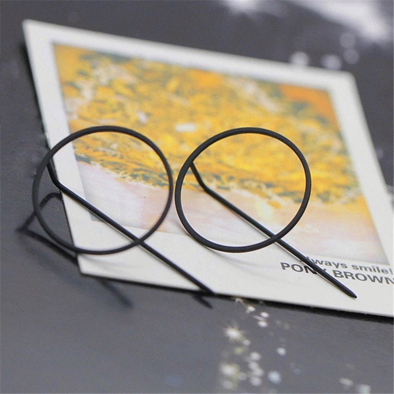 Circle Bar Threader Punk Earring