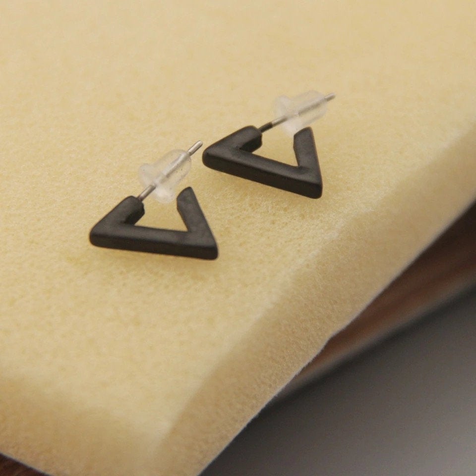 Triangle Ear Huggie Silver Earring