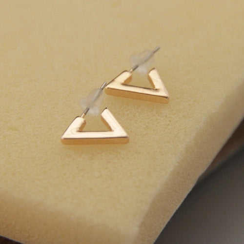 Triangle Ear Huggie Silver Earring