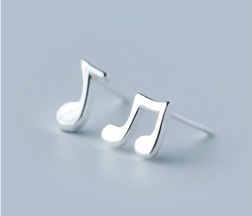 Tiny Musical Note Stud Earring