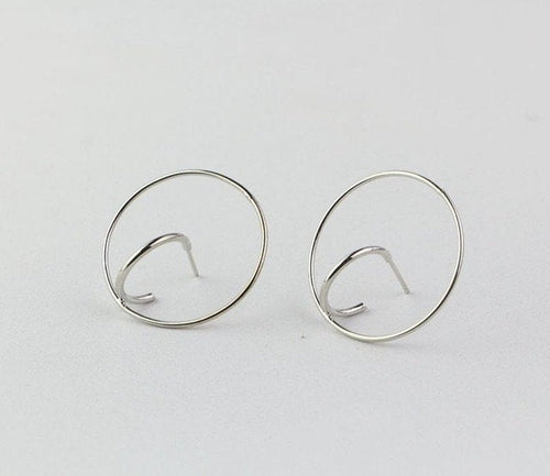 3D Geometric Hoop Earring