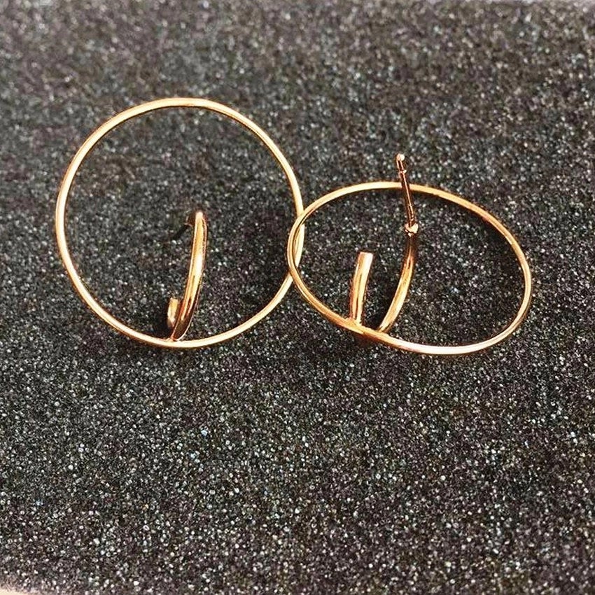 3D Geometric Hoop Earring