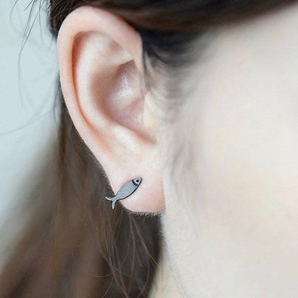 Cat Fish Cute Earring
