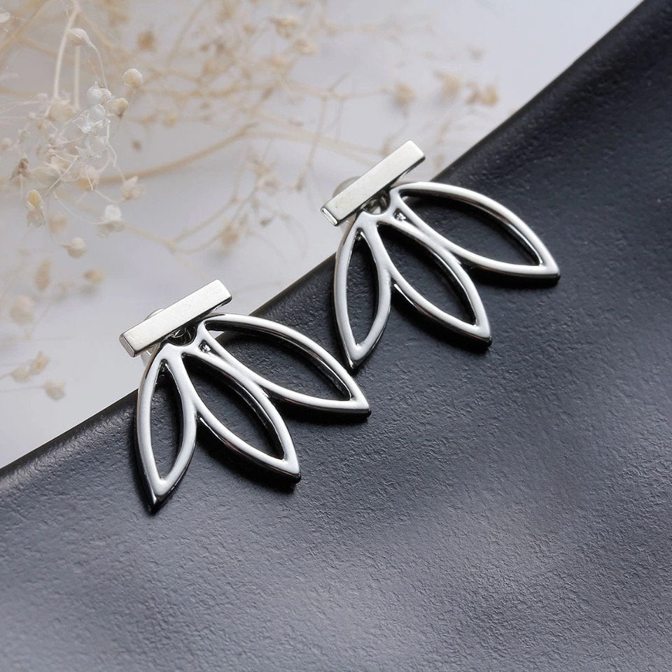 Lotus Flower Gold Earring
