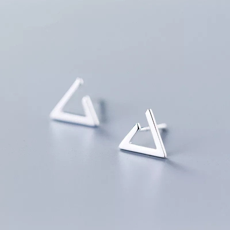 Open Triangle Metal Earring